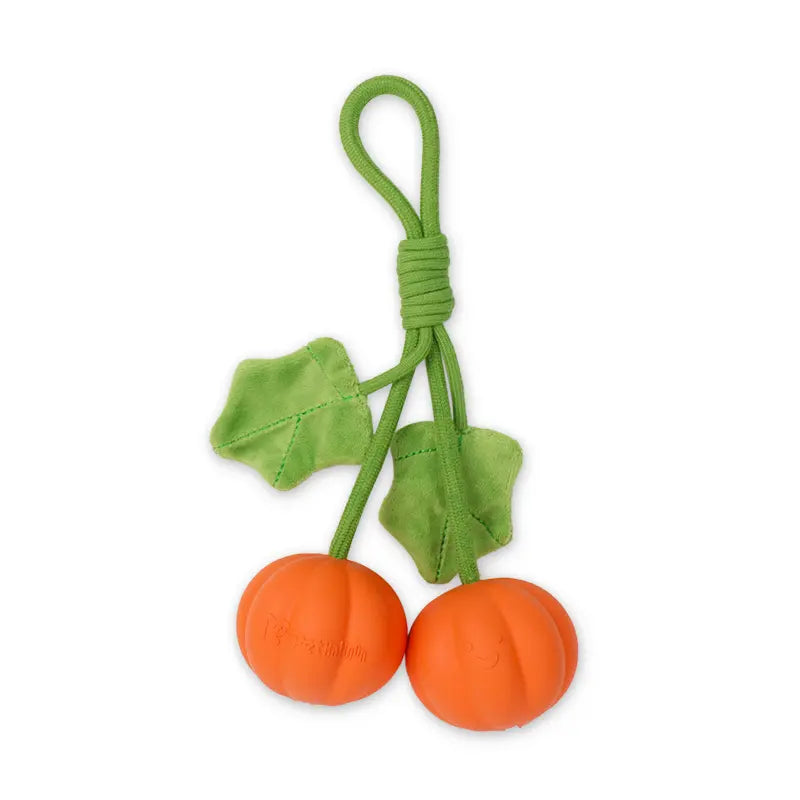 Pet Balloon Dog Chew Toy Vegetable Set - Natural Rubber Squeaky Toys with Cotton Rope for Interactive Play, Durable Treat Stuffable Toys for Small to Large Dogs