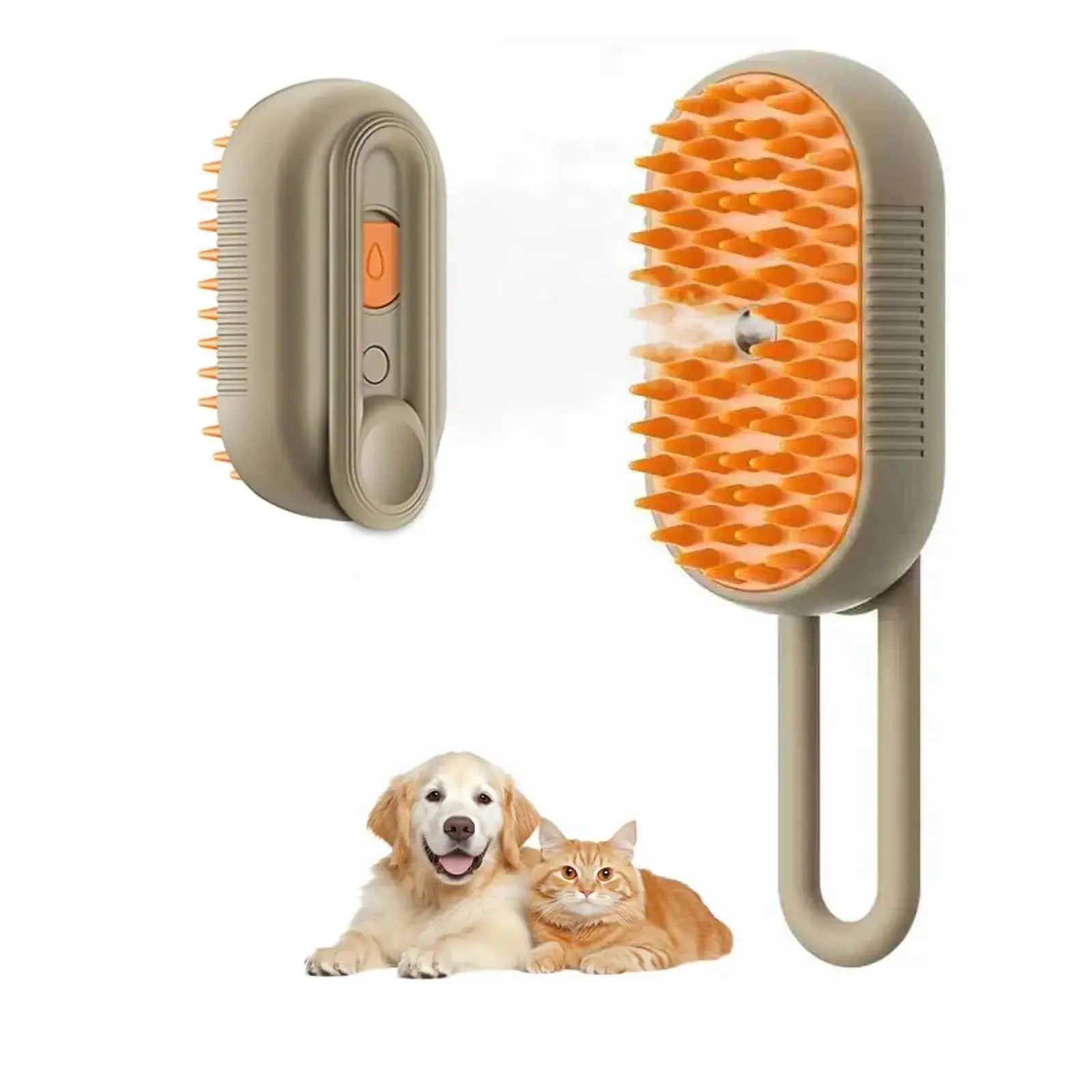 Professional 3-in-1 Pet Steam Brush for Cats and Dogs - Advanced Hair Removal with Adjustable Steam Settings and Ergonomic Design