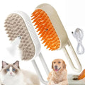 Professional 3-in-1 Pet Steam Brush for Cats and Dogs - Advanced Hair Removal with Adjustable Steam Settings and Ergonomic Design
