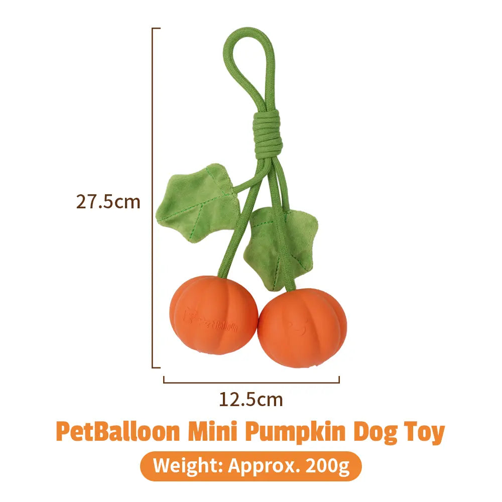 Pet Balloon Dog Chew Toy Vegetable Set - Natural Rubber Squeaky Toys with Cotton Rope for Interactive Play, Durable Treat Stuffable Toys for Small to Large Dogs