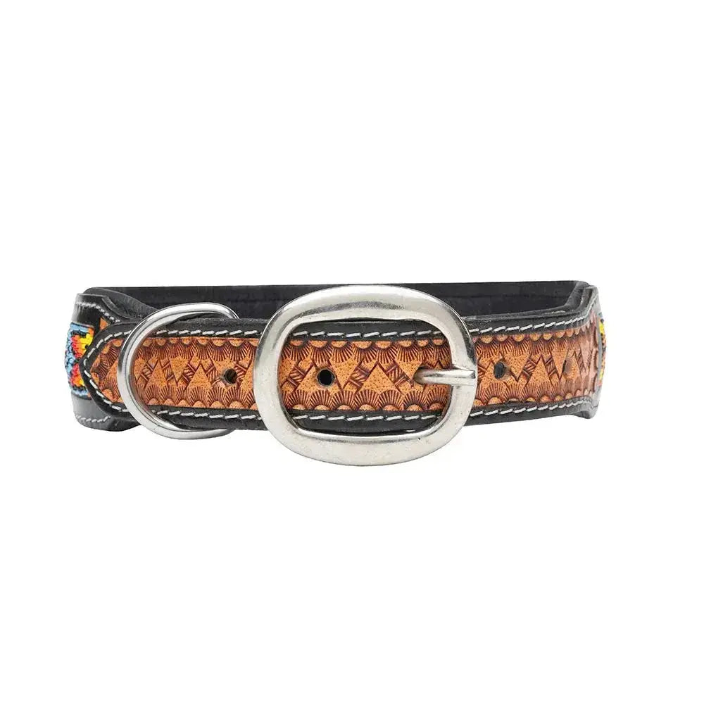 Dodger Trail Artisan Padded Beaded Dog Collar