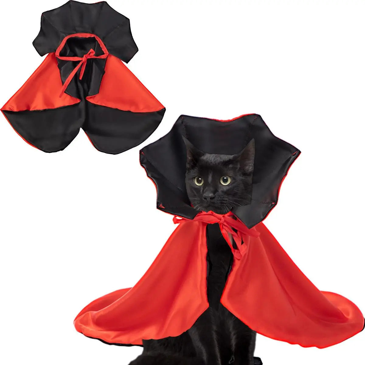 Halloween Pet Costume Cape for Cats and Dogs - Wizard Magic Cosplay, Cute and Breathable Design