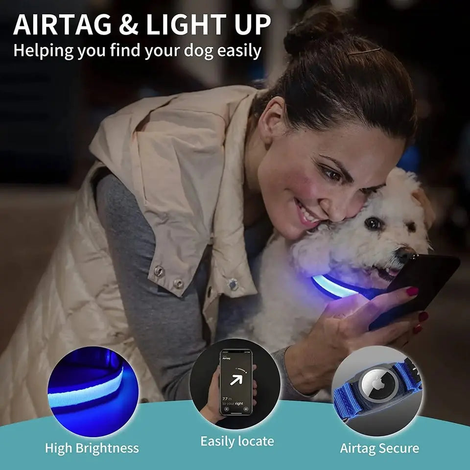 Premium Dog Collars Compatible with Apple AirTag Trackers