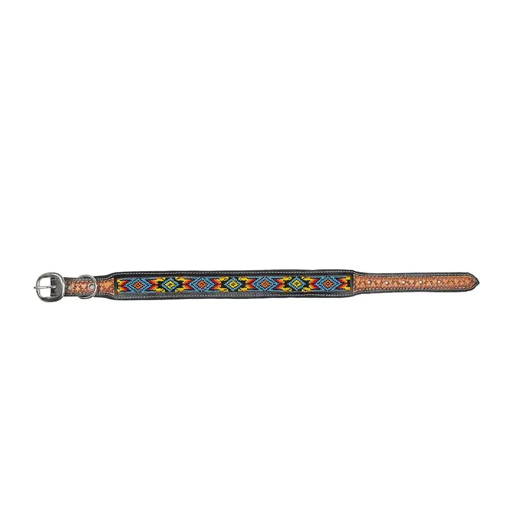 Dodger Trail Artisan Padded Beaded Dog Collar