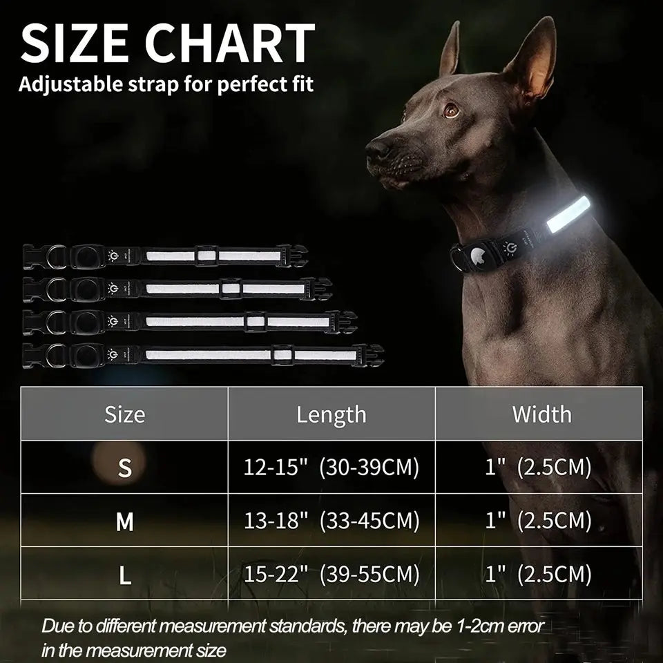Premium Dog Collars Compatible with Apple AirTag Trackers