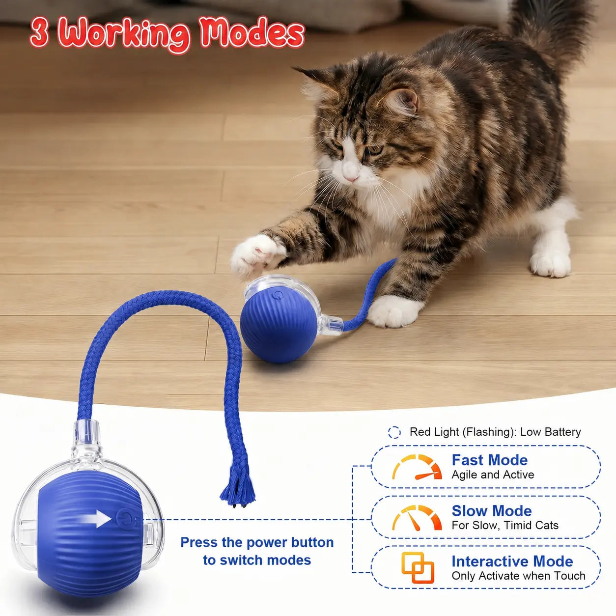 Motion-Activated Interactive Cat Balls for Indoor Play - Engaging Agility Toys for Solo and Hunting Enrichment
