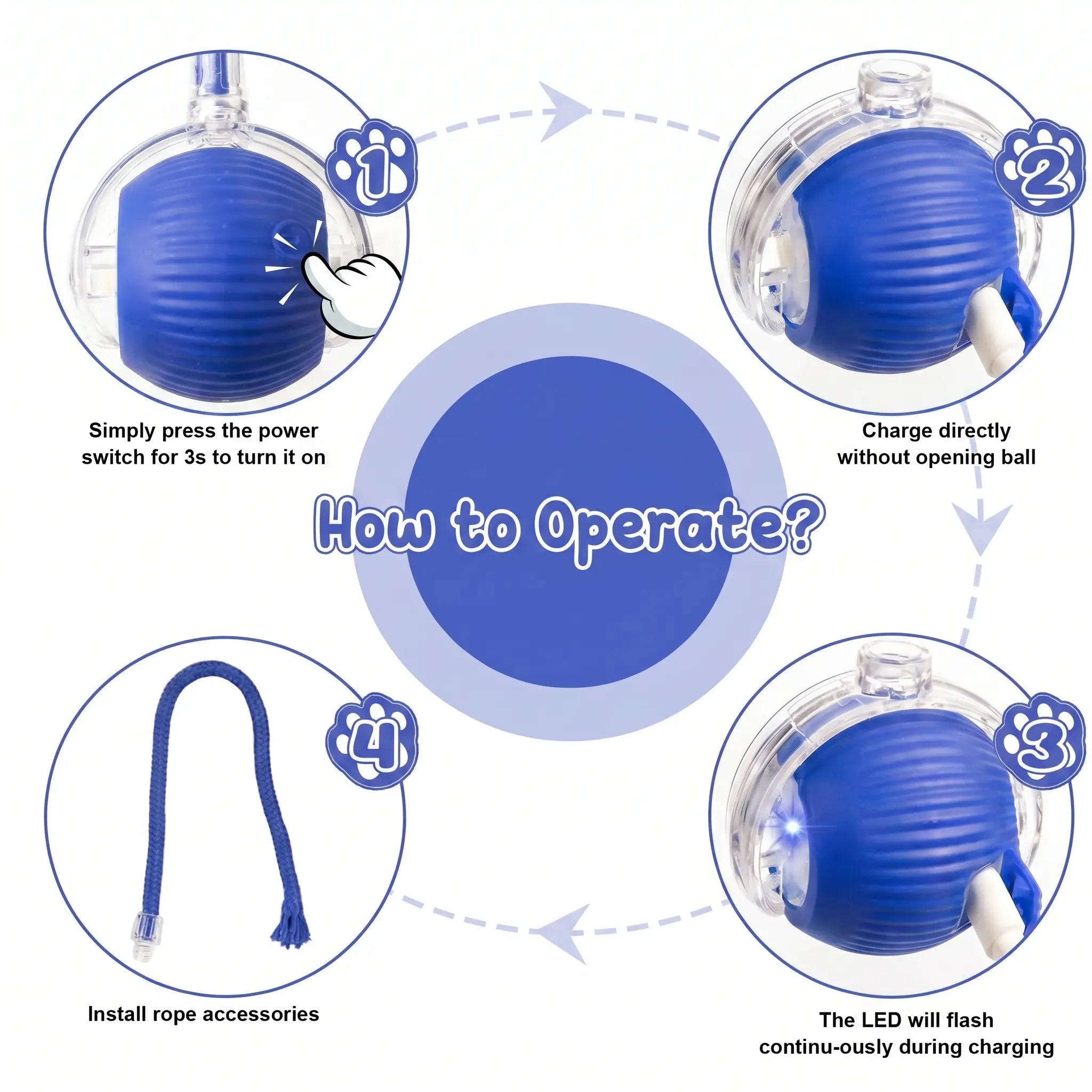 Motion-Activated Interactive Cat Balls for Indoor Play - Engaging Agility Toys for Solo and Hunting Enrichment