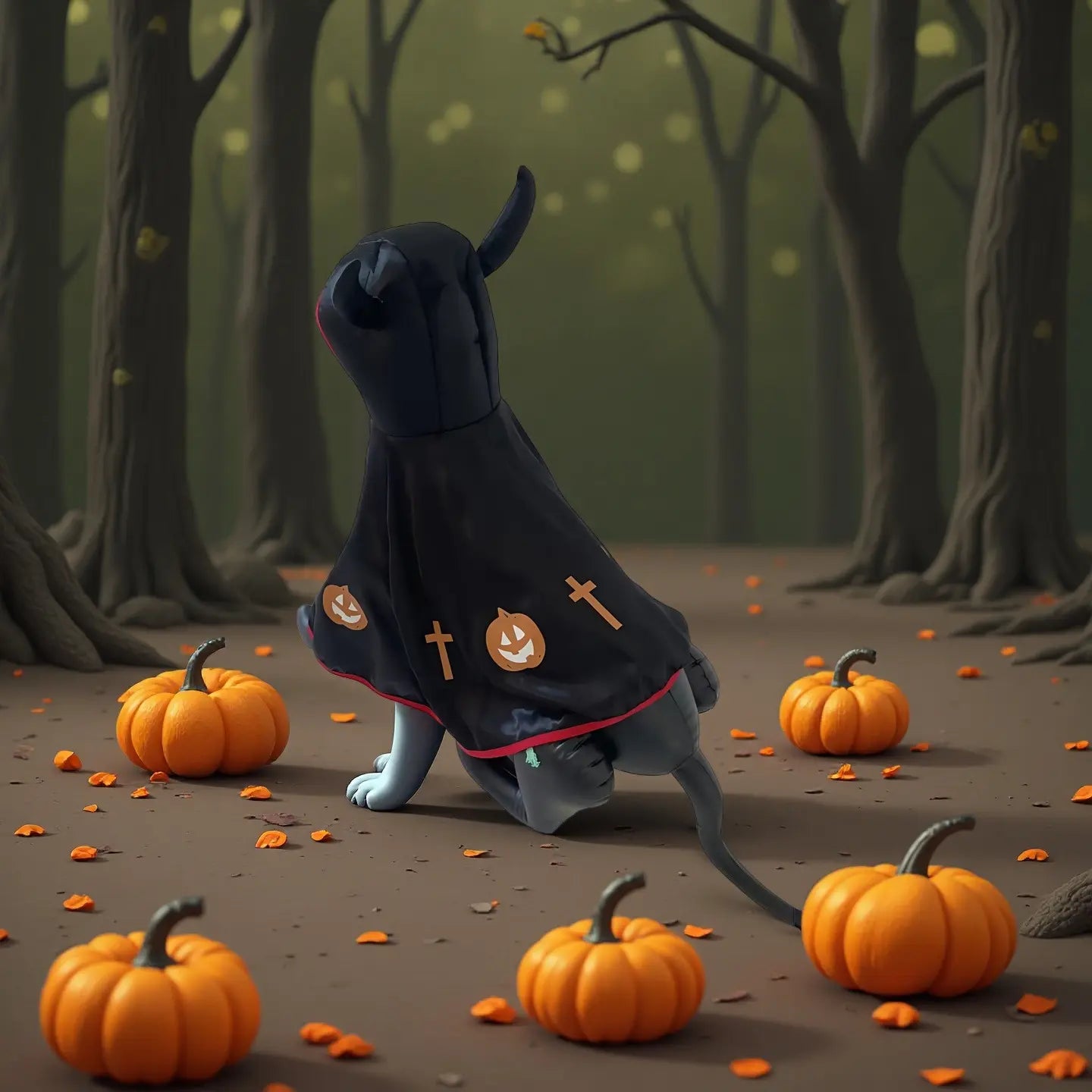 Halloween Pet Costume Cape for Cats and Dogs - Wizard Magic Cosplay, Cute and Breathable Design