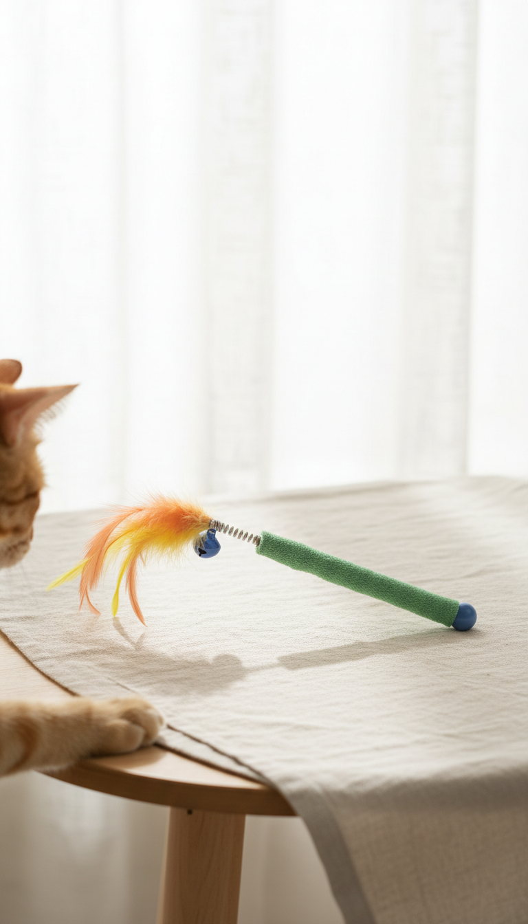 Interactive Cat Wand Toy Sprout Green