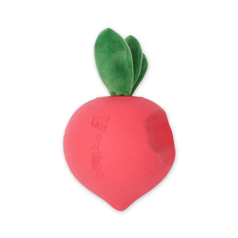 Pet Balloon Dog Chew Toy Vegetable Set - Natural Rubber Squeaky Toys with Cotton Rope for Interactive Play, Durable Treat Stuffable Toys for Small to Large Dogs