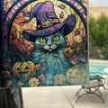 Halloween Cat Suncatcher and Decorative Cutting Board Trivet