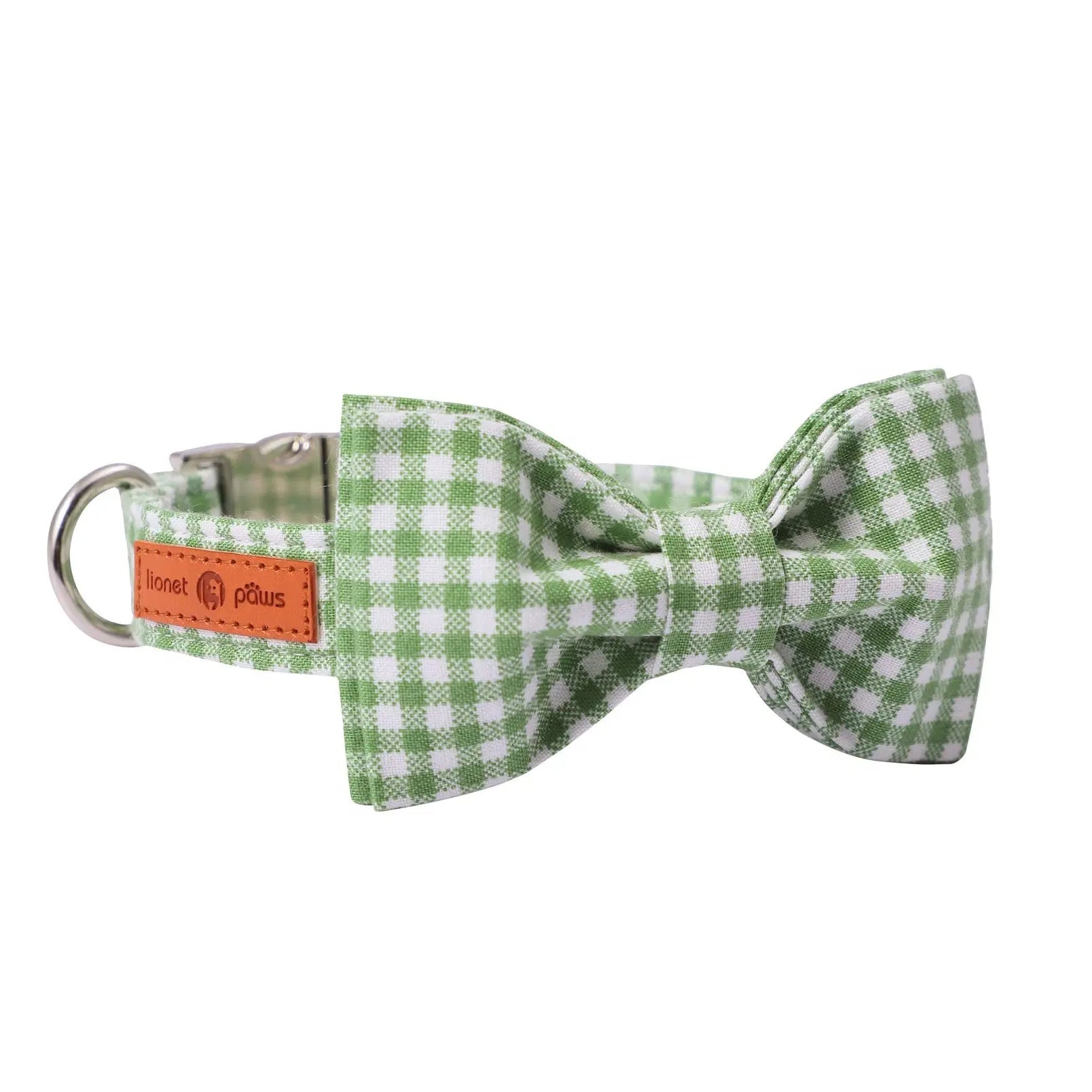 LIONET PAWS Polka Dot Dog Collar with Bowtie - Durable, Adjustable, and Comfortable for Small to Large Dogs and Cats (Summer Vibes)