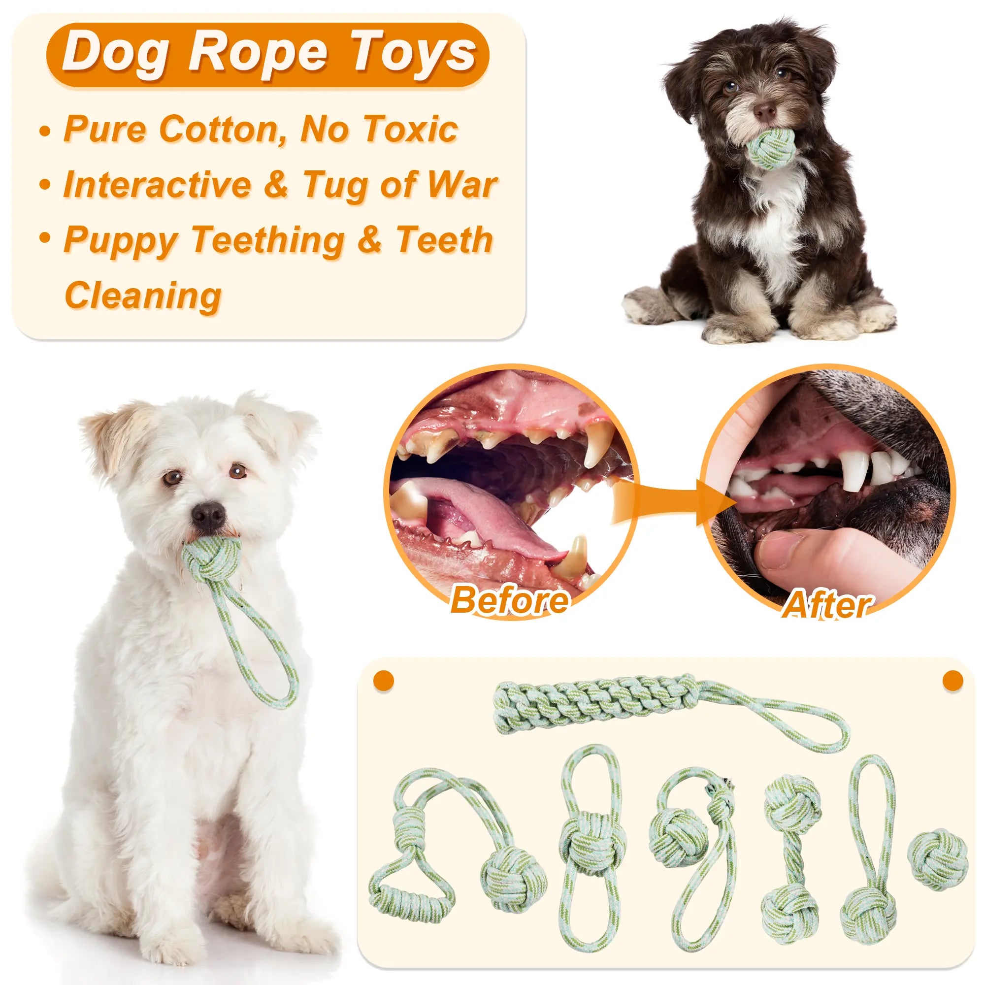 24-Pack Puppy Chew Toy Set with Storage Bin - Interactive Teething, Rope, and Squeaky Toys for Small and Medium Breeds